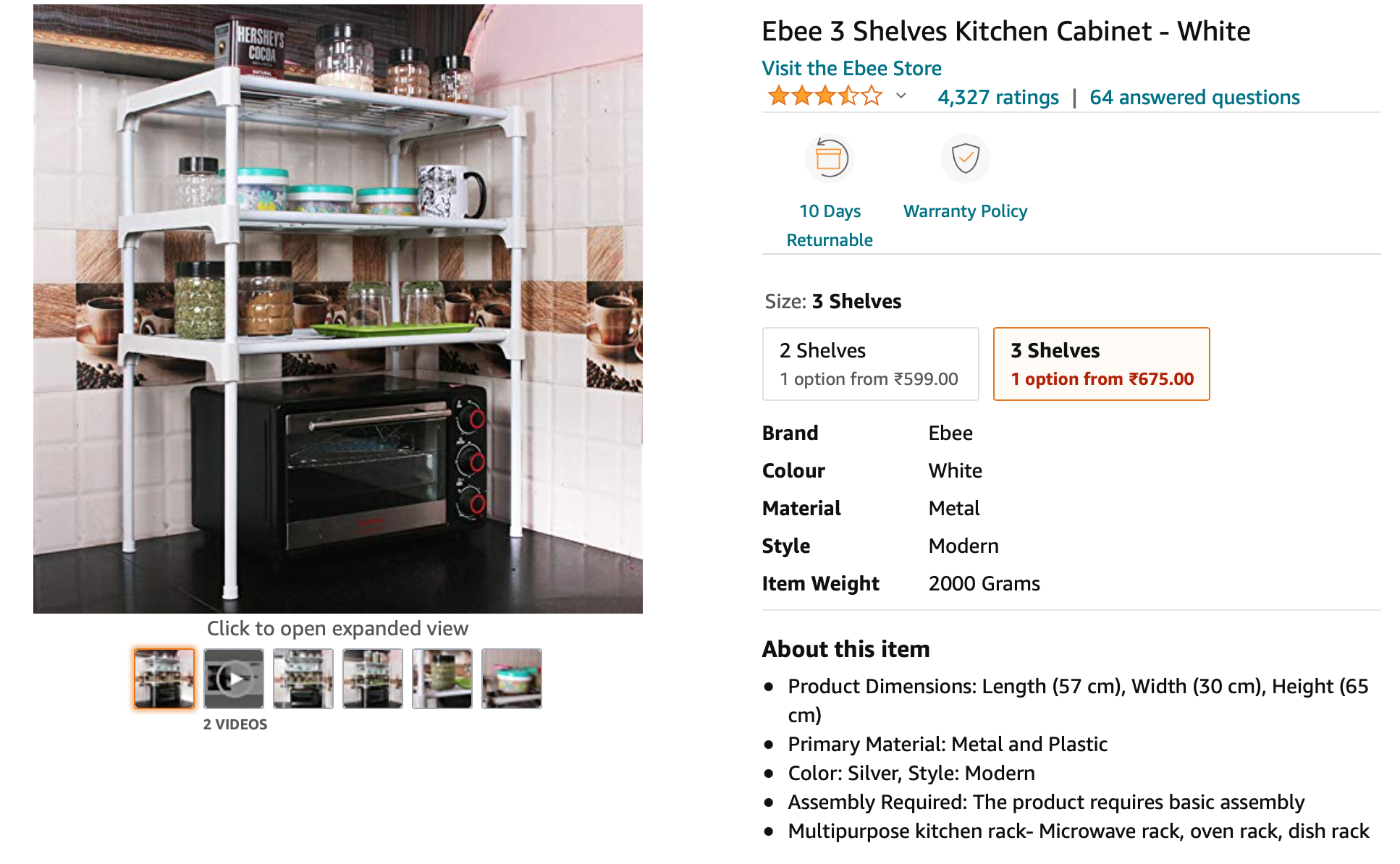 How To Reduce Your ECommerce Return Rates   Amazon Kitchen Shelf 